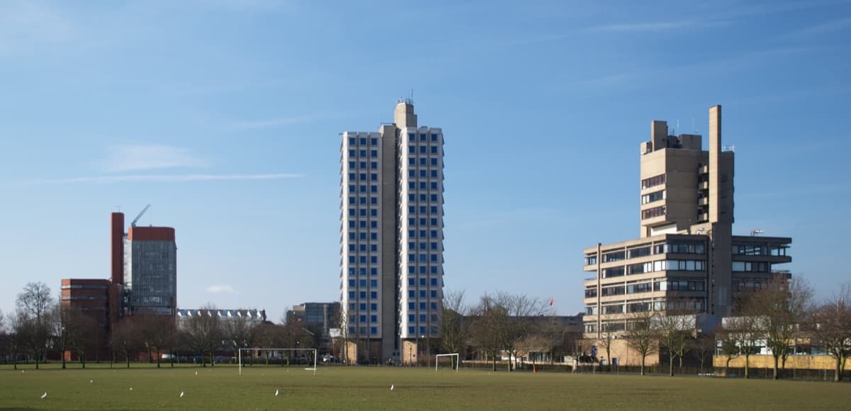 University of Leicester kampüsünden bir görünüm